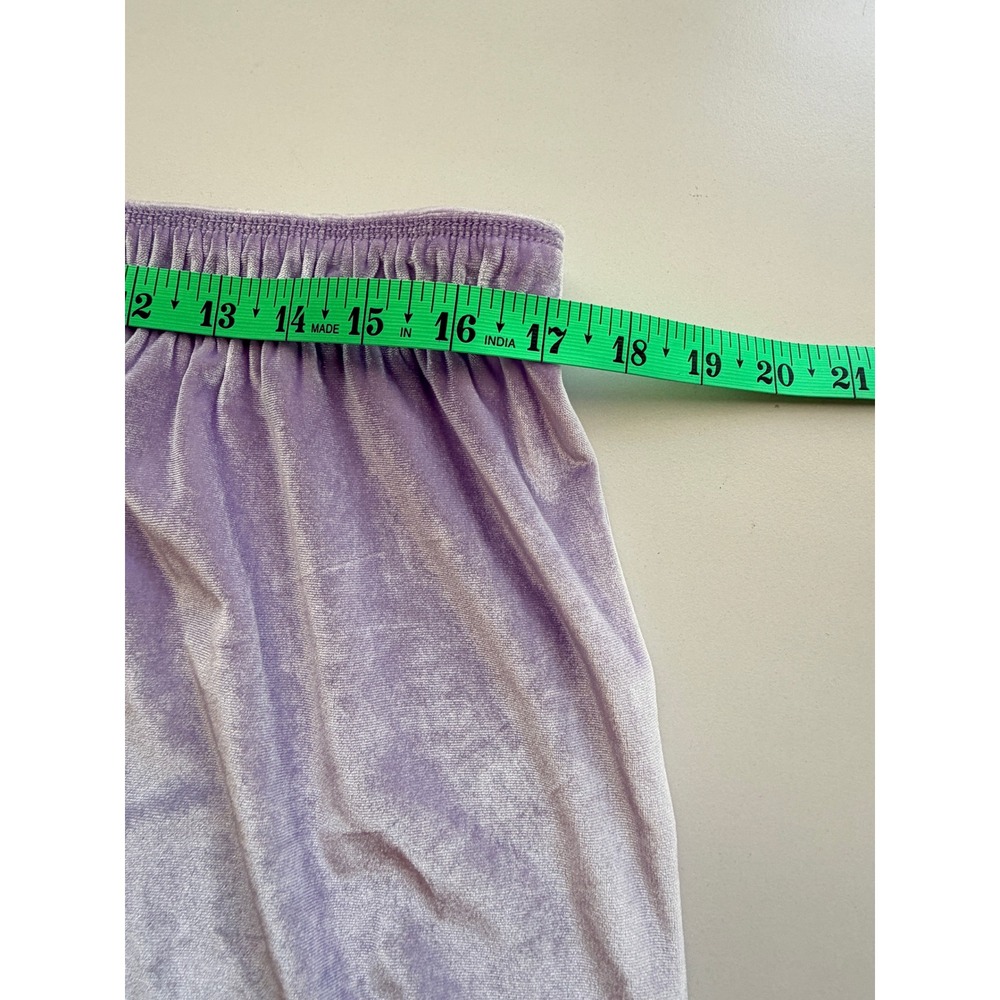 PINK Victoria's Secret Sleep Shorts Sz XL Lavender Velvet Rhinestone Loungewear - Picture 7 of 8